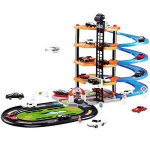 3D Car Racing Track Toys Car Parking Lot Assemble Railway Rail Car Toy DIY Slot Model Toys For Kids Children Birthday